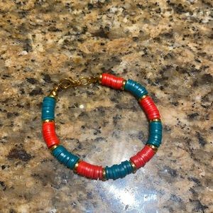 Homemade clay bead bracelet
